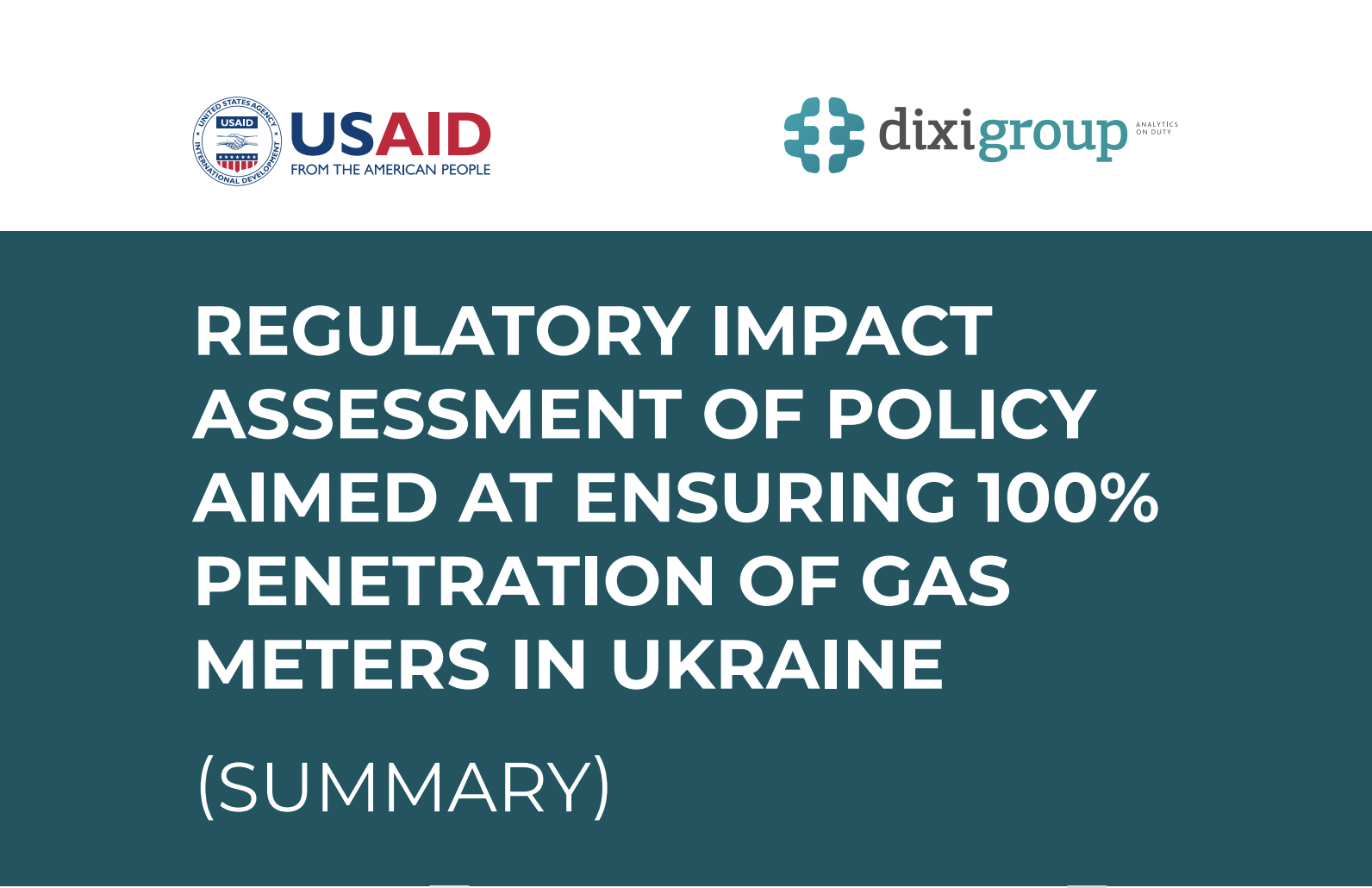 DiXi Group assessed the regulatory impact of ensuring 100% commercial metering of gas